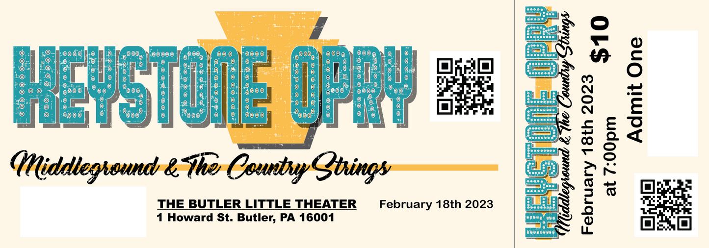 Keystone Opry - Middleground & The Country Strings (Feb. 18, 2023 @7PM)